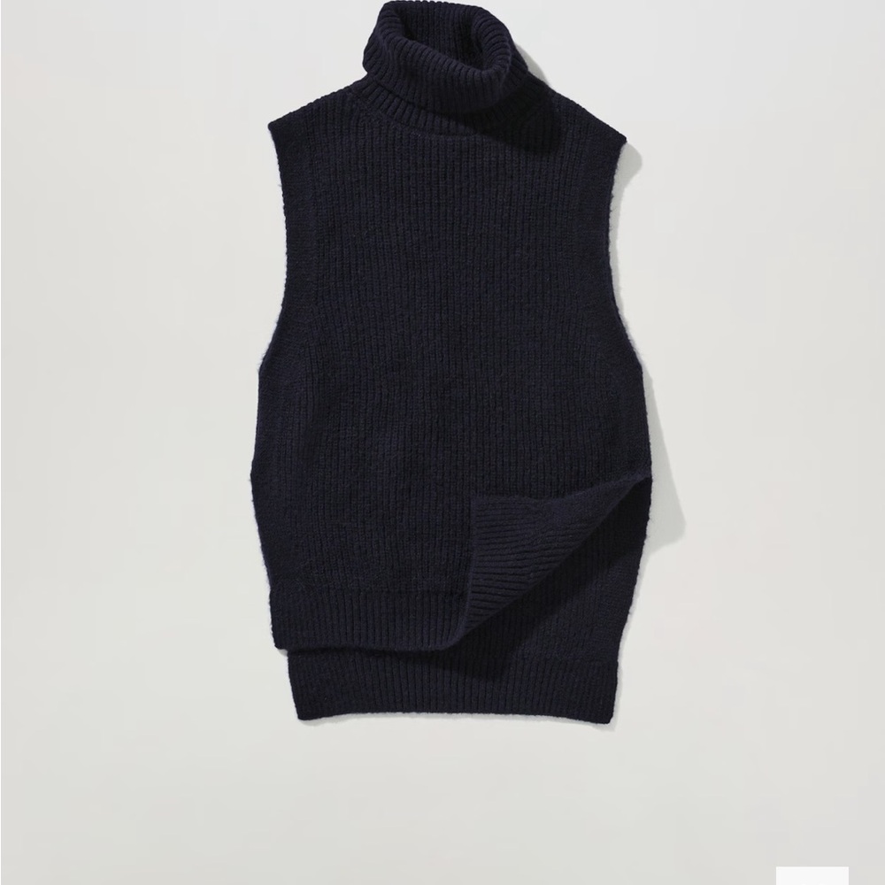 MNG Navy Wool Blend Sweater